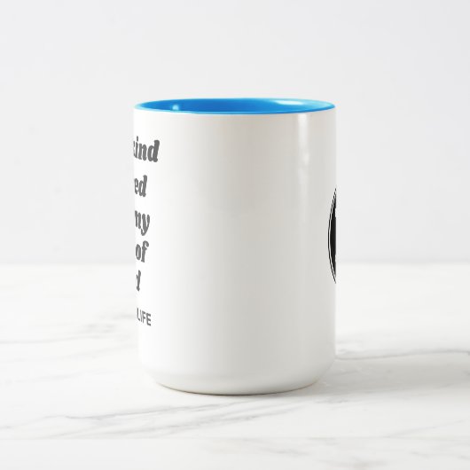 Art müden T1dMom [schwarzen/hellen Blaus] Zweifarbige Tasse (Mittel)