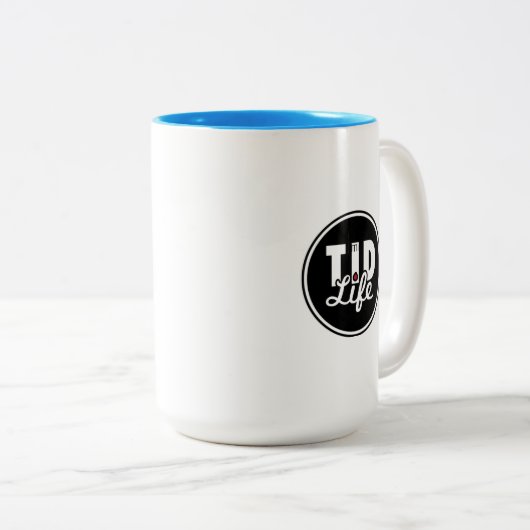 Art müden T1dMom [schwarzen/hellen Blaus] Zweifarbige Tasse (VorderseiteRechts)