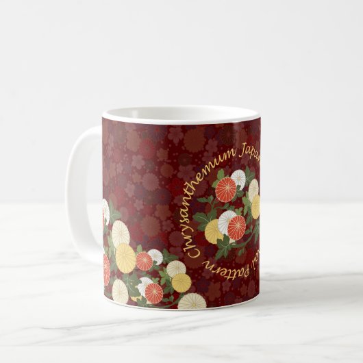 Art Mug"chrysanthemum" Kaffeetasse (Vorderseite Links)
