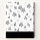 Art Muster der Forstlinie | Name hinzufügen Notizblock (Rückseite)