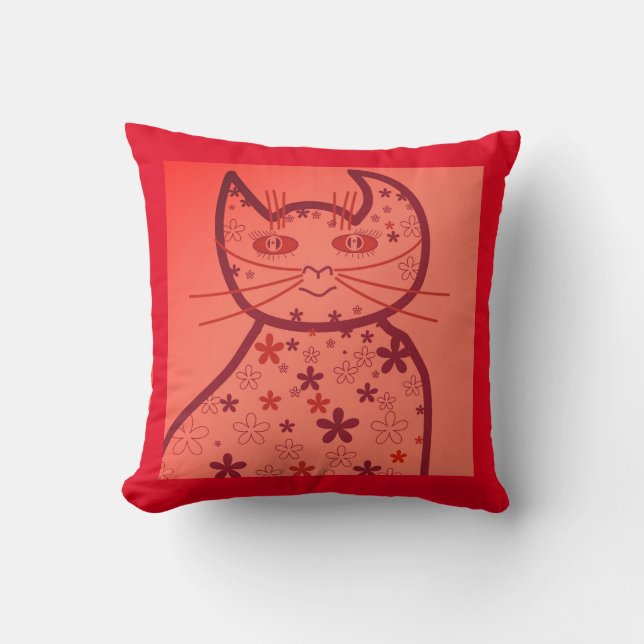 Art ,Niedlich Cat Clipart Kissen (Vorderseite)