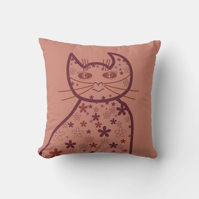 Art ,Niedlich Cat Clipart Kissen (Vorderseite)