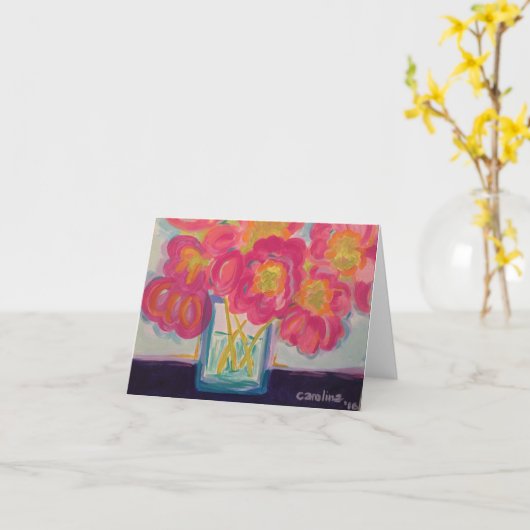 Art Note Card Karte (Gelbe Blume)