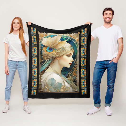 Art Nouvaeu Fleecedecke (Beispiel)