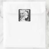 Art Nouvaeu Quadratischer Aufkleber (Tasche)