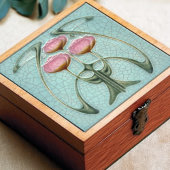 Art Nouveau 1890s Trio of Peonies Gibbons Fliese