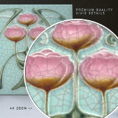 Art Nouveau 1890s Trio of Peonies Gibbons Fliese