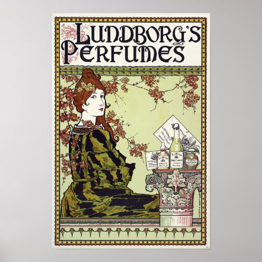 Art Nouveau 1894 Parfüm Ad von Louis John Rhead Poster (Vorne)