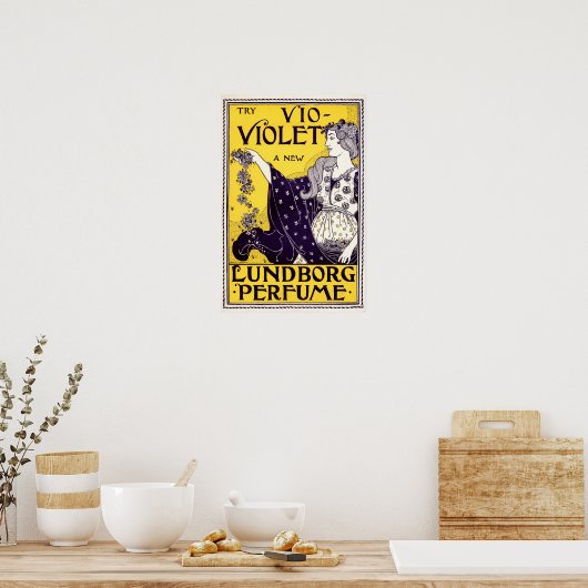 Art Nouveau 1895 Perfume Ad by Louise John Rhead Poster (Küche)