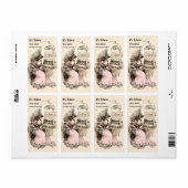 Art Nouveau 1905 Ex Libris Girl & Book Template (Vorne)