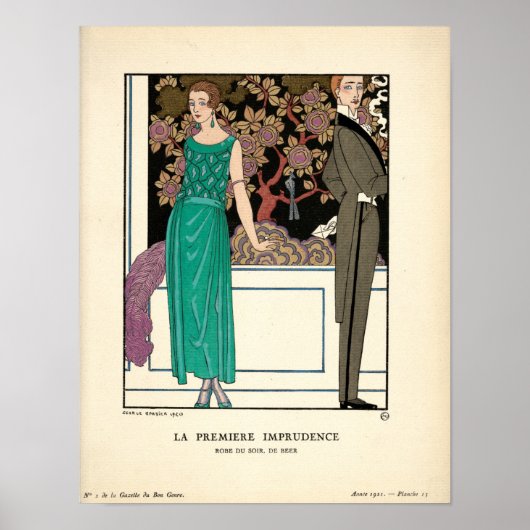 Art Nouveau 1920 Illustration von George Barbier Poster (Vorne)