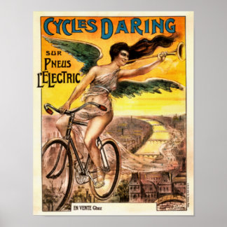 Art Nouveau 1920er Jahre Daring Cycles Plakat
