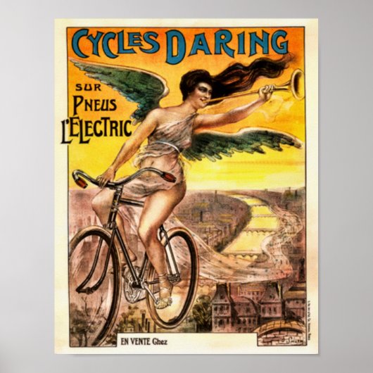 Art Nouveau 1920er Jahre Daring Cycles Plakat (Vorne)