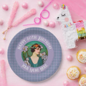 Art Nouveau 80 / custom Birthday - Ihr Foto Pappteller (Party)