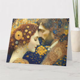 Art Nouveau A Couple In Love Dankeskarte