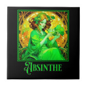 Art Nouveau Absinthe Fliese (Vorderseite)