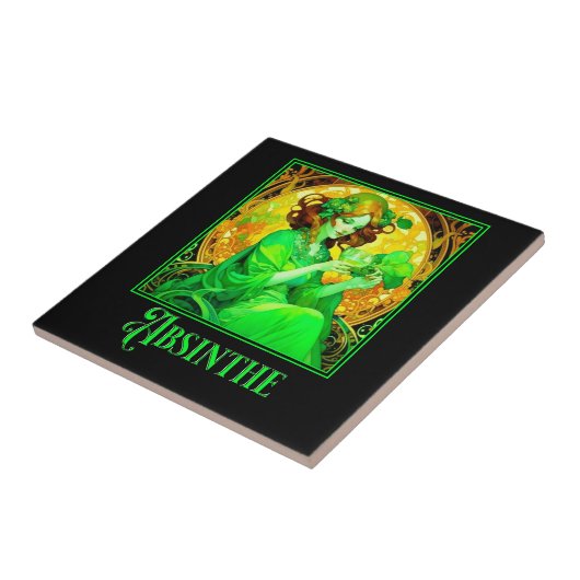 Art Nouveau Absinthe Fliese (Seite)