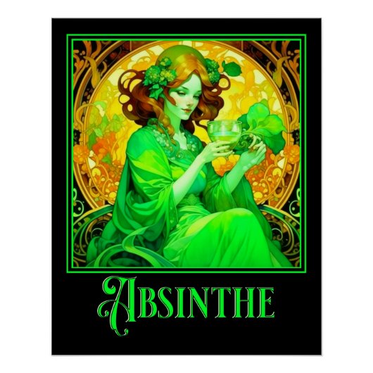 Art Nouveau Absinthe Poster (Vorderseite)