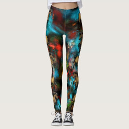 Art Nouveau Abstrakt Leggings
