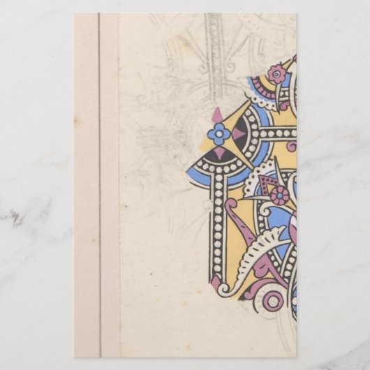 Art Nouveau abstrakte Textil Christopher Dresser Briefpapier (Vorderseite)