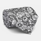 Art Nouveau Acanthus Blätter und Blume, Grau Krawatte (Gerollt)