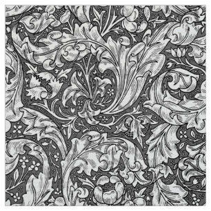 Art Nouveau Acanthus Blätter und Blume, Grau Stoff