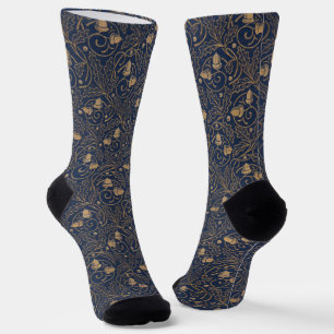 Art Nouveau Acorns Bibliophile Socken