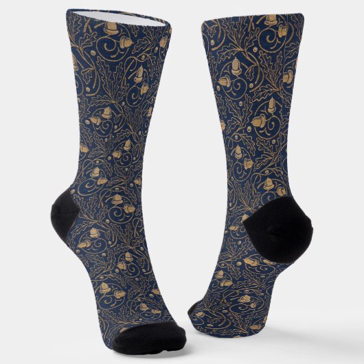 Art Nouveau Acorns Bibliophile Socken (Gewinkelt)
