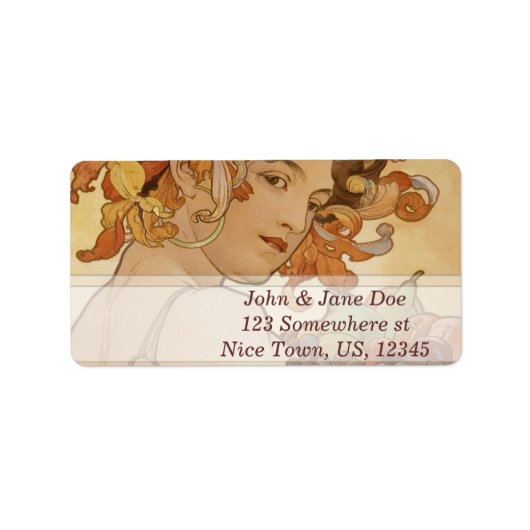 Art Nouveau Adressaufkleber (Vorne)