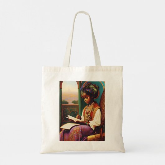 Art Nouveau African American Girl Tragetasche (Rückseite)