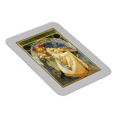 Art Nouveau Alfons Mucha Princess Hyacinth Magnet (Rechte Seite)