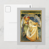 Art Nouveau Alfons Mucha Princess Hyacinth Postkarte (Vorne/Hinten)