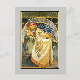 Art Nouveau Alfons Mucha Prinzessin Hyacinthe Postkarte