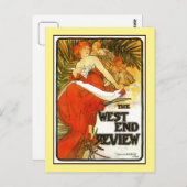 Art Nouveau Alfons Mucha, UK magazine ad Postkarte (Vorne/Hinten)