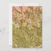 Art Nouveau Alfonse Mucha Blumenzucht Blume Einladung (Rückseite)