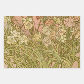 Art Nouveau Alfonse Mucha Blumenzucht Blume Geschenkpapier Set (Vorderseite)