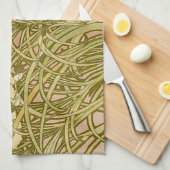 Art Nouveau Alfonse Mucha Blumenzucht Blume Geschirrtuch (Viertel Falte)