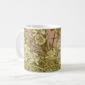 Art Nouveau Alfonse Mucha Blumenzucht Blume Kaffeetasse (Vorderseite Links)