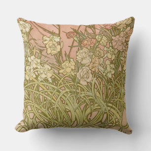 Art Nouveau Alfonse Mucha Blumenzucht Blume Kissen