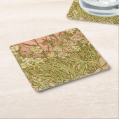 Art Nouveau Alfonse Mucha Blumenzucht Blume Rechteckiger Pappuntersetzer (angewinkelt)