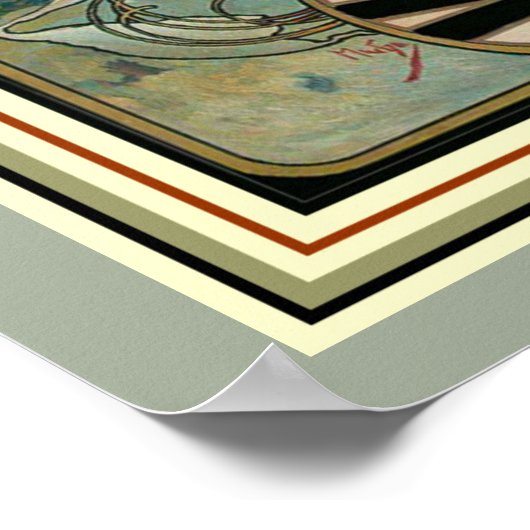 Art Nouveau Alphonse Mucha Ad Poster 16 x 20 (Ecke)