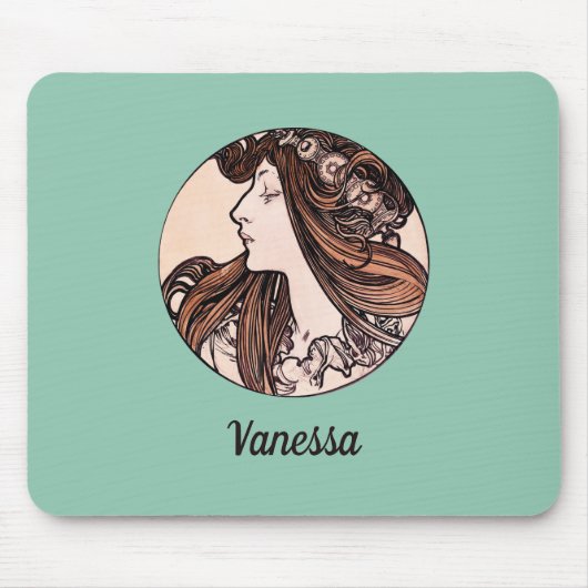 Art Nouveau Alphonse Mucha Boutique Mousepad (Vorne)