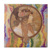 Art Nouveau - Alphonse Mucha Byzantine    Fliese (Vorderseite)
