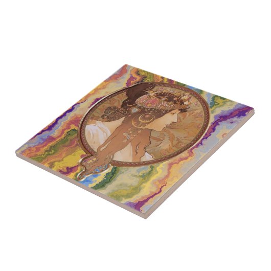 Art Nouveau - Alphonse Mucha Byzantine    Fliese (Seite)