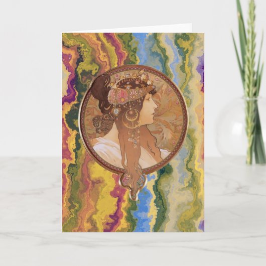 Art Nouveau - Alphonse Mucha Byzantine Karte (Vorderseite)