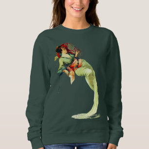 Art nouveau Alphonse Mucha Chrysantheme Herbst  Sweatshirt