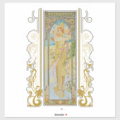 Art Nouveau Alphonse Mucha - Die Helligkeit des Ta Aufkleber (Blatt)
