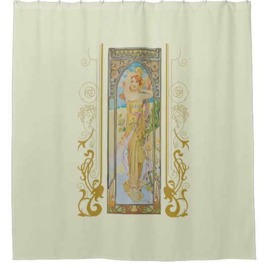 Art Nouveau Alphonse Mucha - Die Helligkeit des Ta Duschvorhang (Vorderseite)