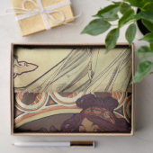Art nouveau Alphonse Mucha elegant music muse Seidenpapier (Geschenk)
