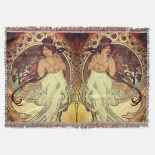 Art nouveau Alphonse Mucha elegante Vintage-Frau  Decke